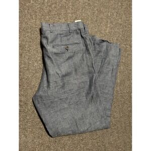 Brooks brothers 346 madison fit 100% linen pants blue fit 36X31 (tag 36X30)